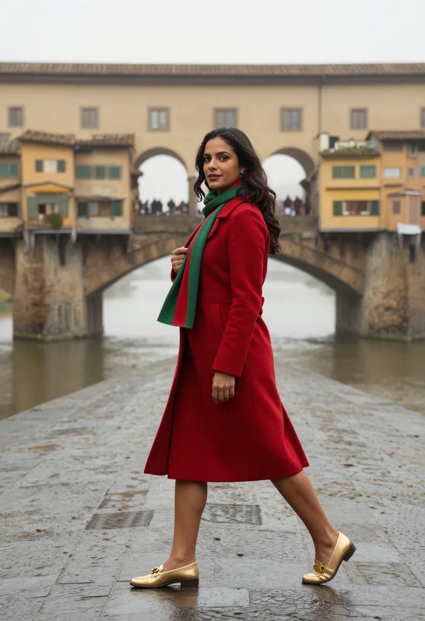 AI gucci firenze natale sample — portrait of a woman, full-length portrait of a woman of Braz