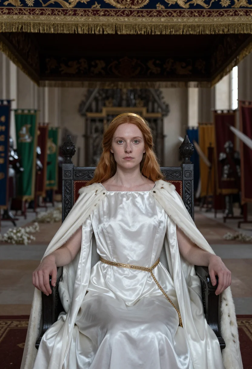 AI guinevere sample — portrait of a woman, chest-up portrait of a Western-European