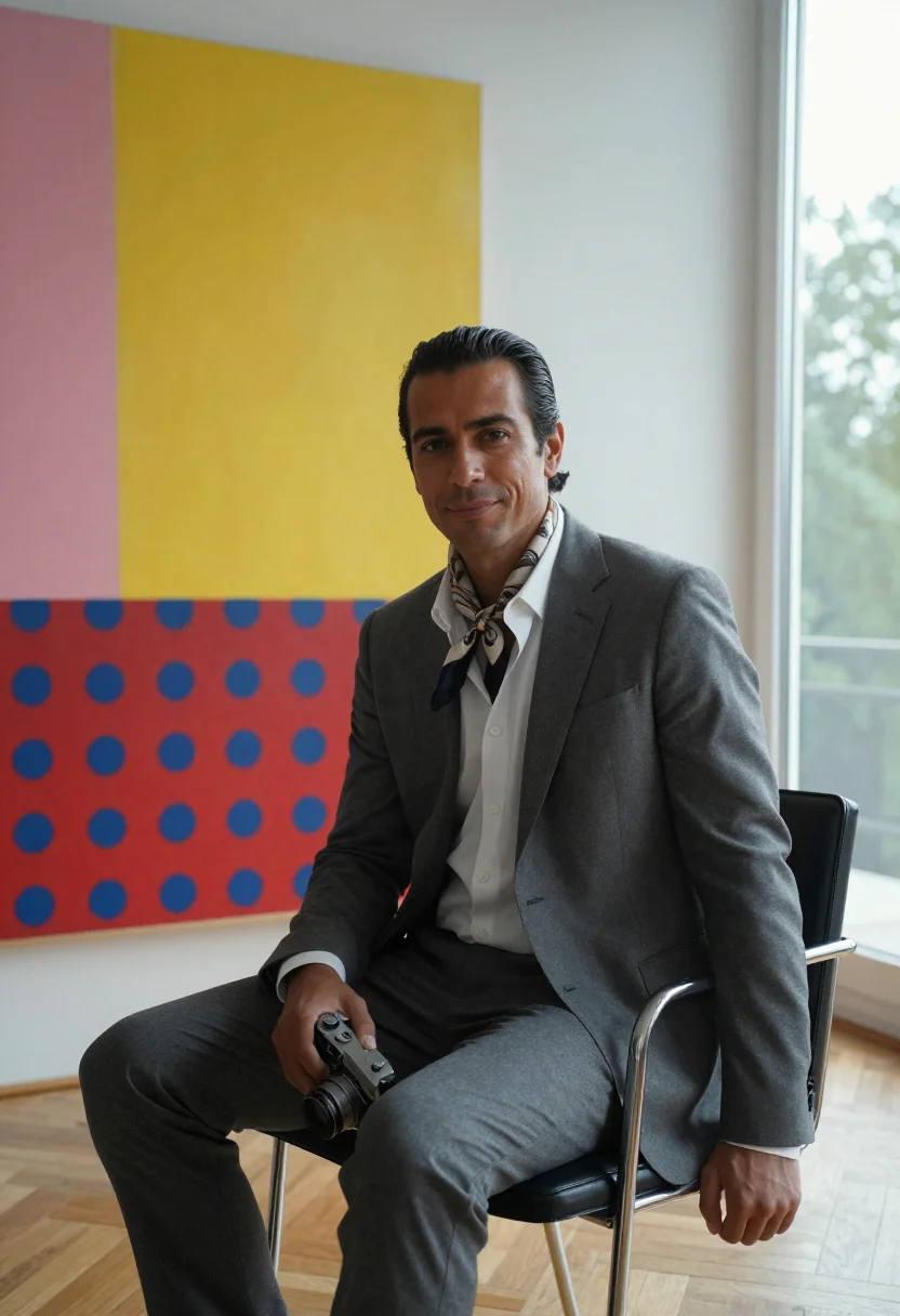 AI gunter sachs sample — portrait of a man, three-quarter-length portrait of a German