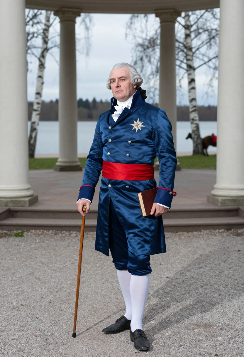 AI gustav iii sample — portrait of a man, full-length portrait of a Swedish man in