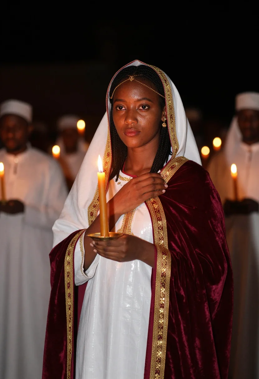 AI habesha bride sample — portrait of a woman, half-length portrait of a young Ethiopi