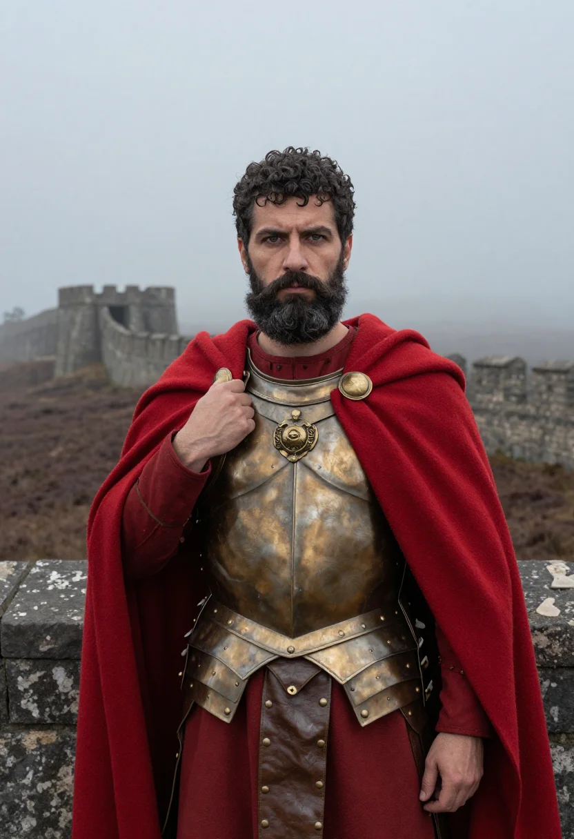 AI hadrian sample — portrait of a man, chest-up portrait of a Mediterranean man
