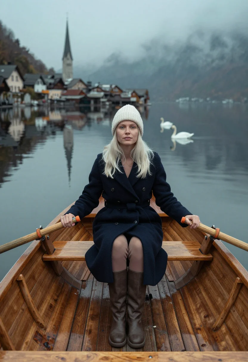 AI hallstatt sample — portrait of a woman, full-length portrait of a Slavic woman