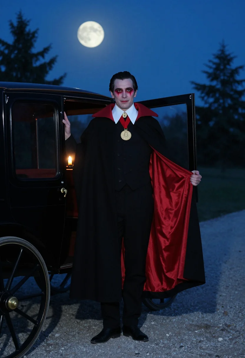 AI hammer horror sample — portrait of a man, full-length portrait of a tall Western-Eu