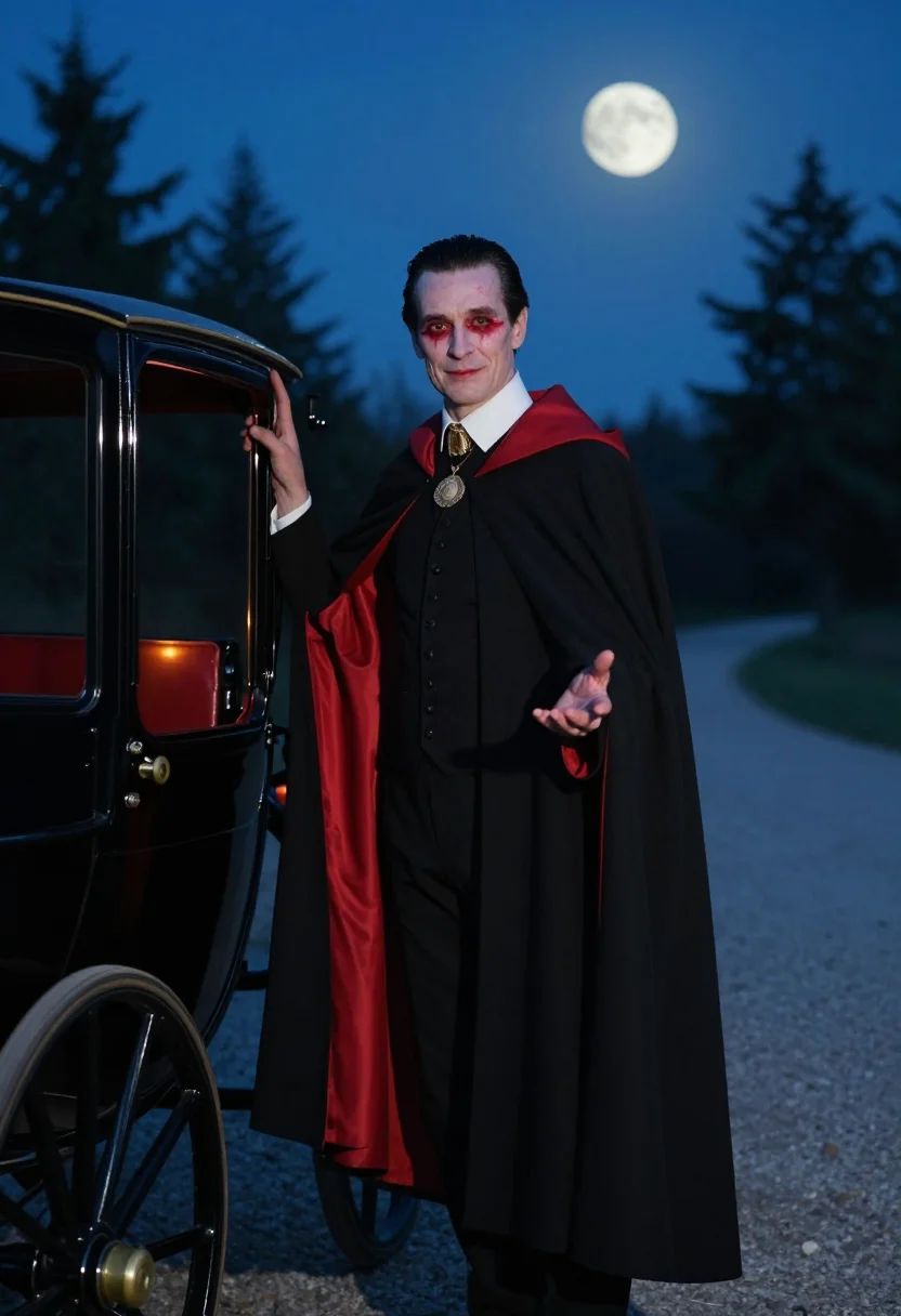 AI hammer horror sample — portrait of a man, half-length portrait of a tall Western-Eu