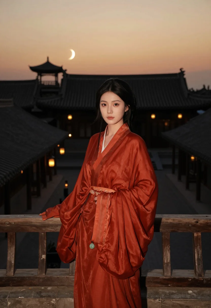 AI han quju sample — portrait of a woman, three-quarter-length portrait of a Chin