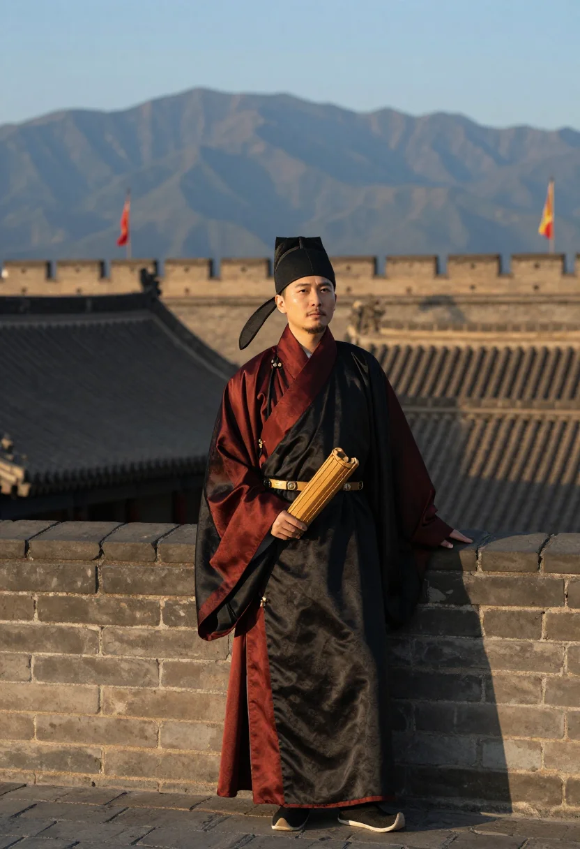 AI han shenyi sample — portrait of a man, full-length portrait of a Chinese man wit