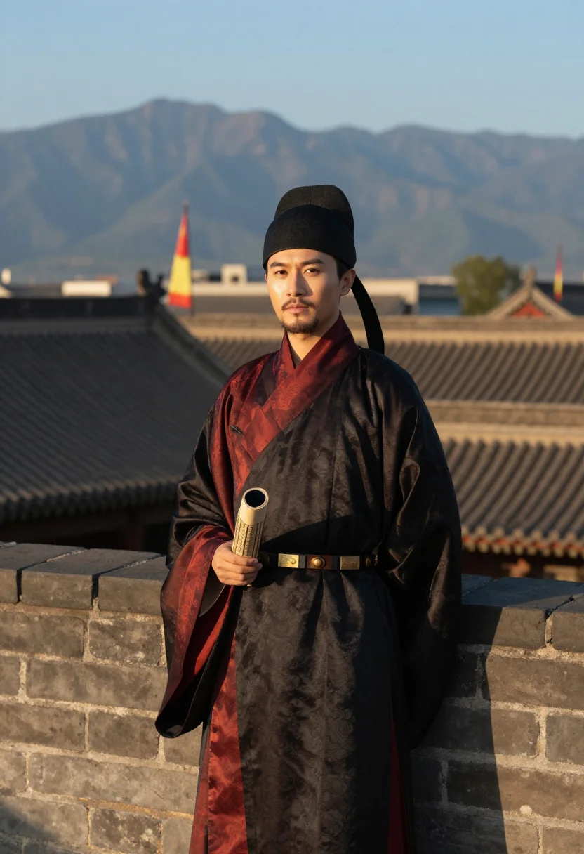 AI han shenyi sample — portrait of a man, three-quarter-length portrait of a Chines