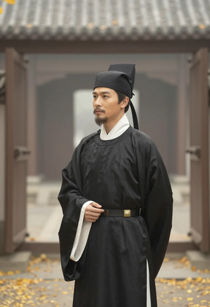 AI han shenyi sample — portrait of a man, half-length portrait of a Chinese man wit