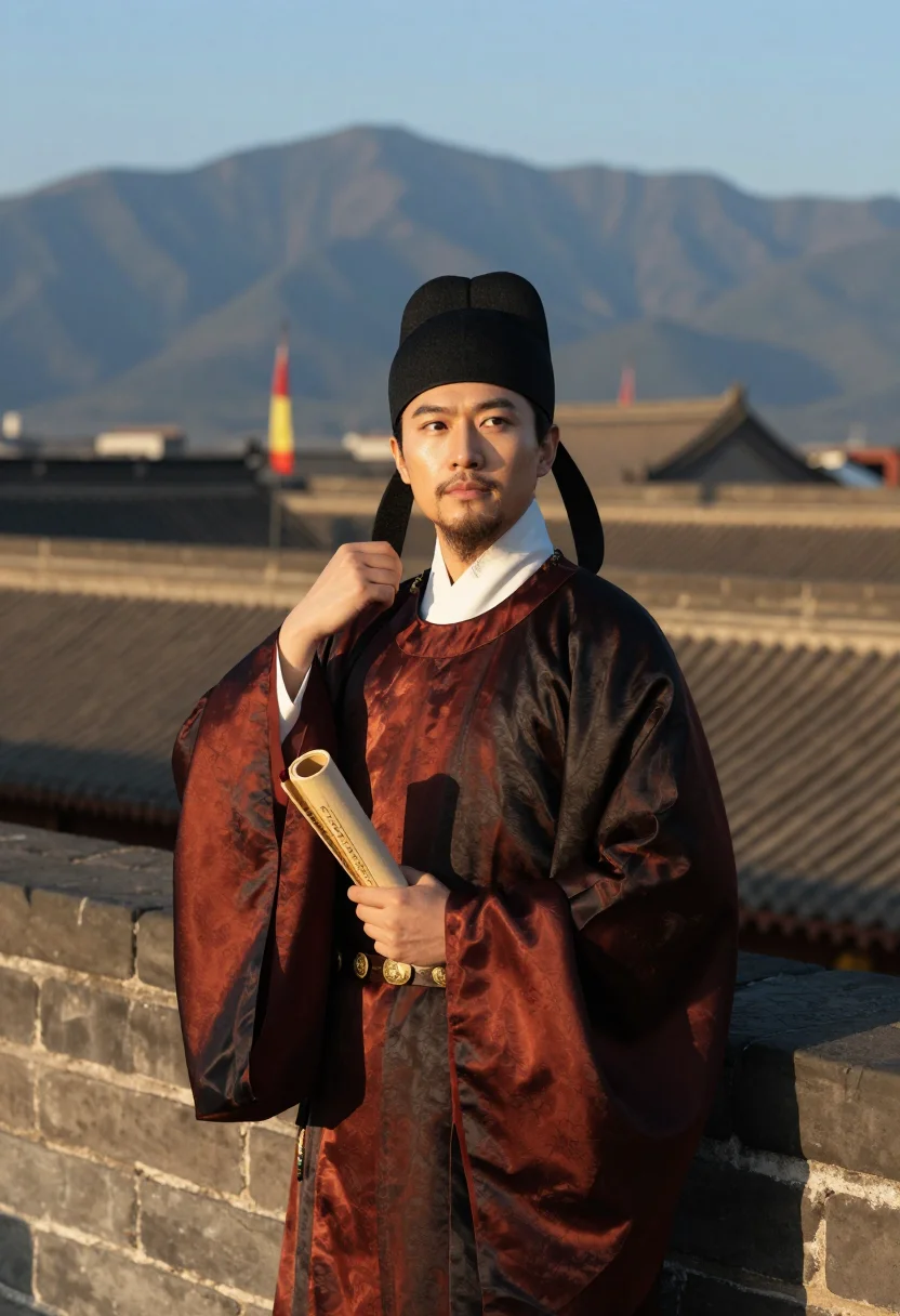 AI han shenyi sample — portrait of a man, half-length portrait of a Chinese man wit