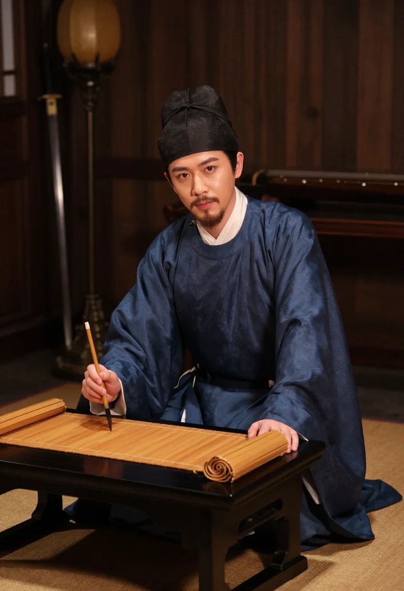 AI han shenyi sample — portrait of a man, three-quarter-length portrait of a Chines