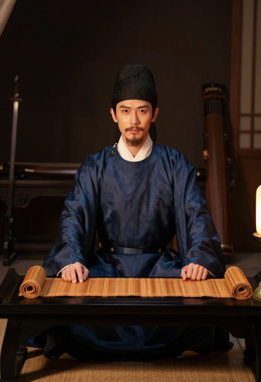 AI han shenyi sample — portrait of a man, three-quarter-length portrait of a Chines
