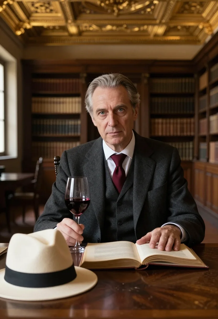 AI hannibal lecter sample — portrait of a man, half-length portrait of a Western-Europea