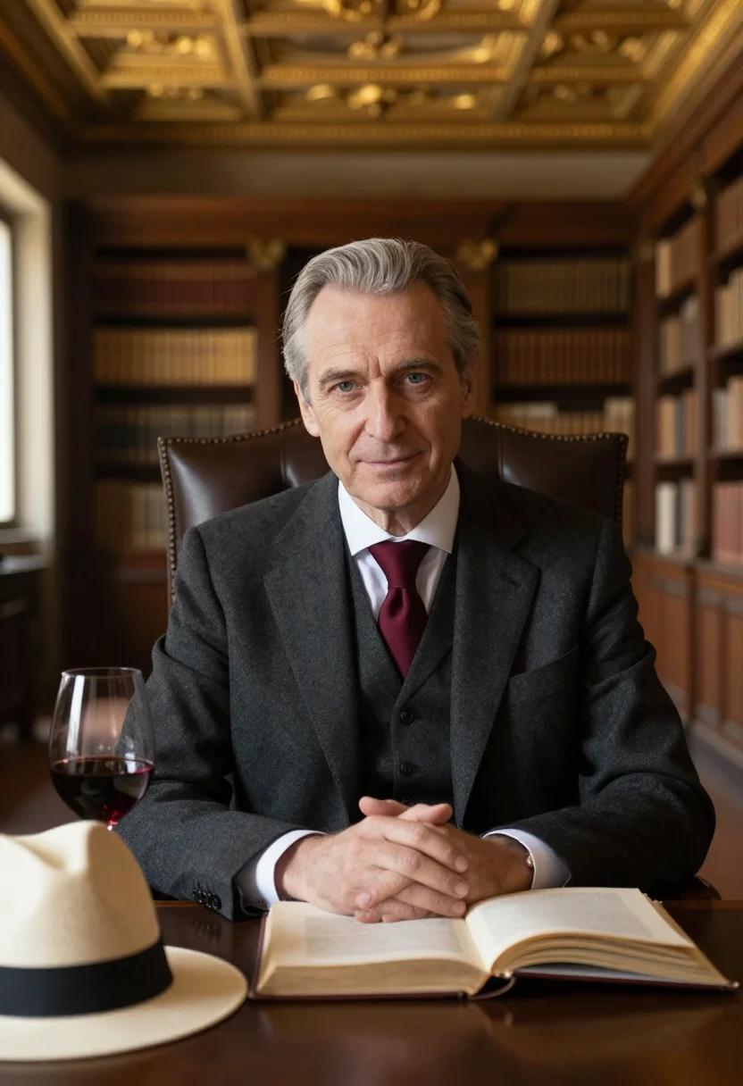 AI hannibal lecter sample — portrait of a man, close half-length portrait of a Western-E