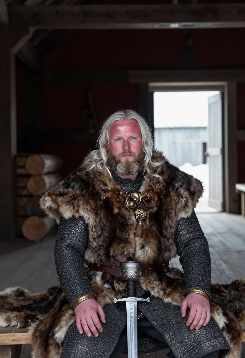 AI harald hardrada sample — portrait of a man, chest-up portrait of a Northern-European