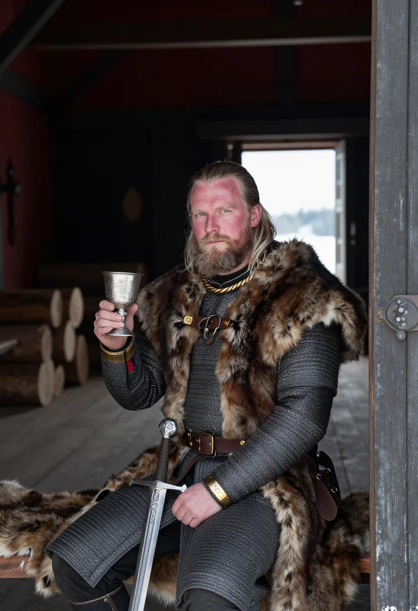 AI harald hardrada sample — portrait of a man, half-length portrait of a Northern-Europe
