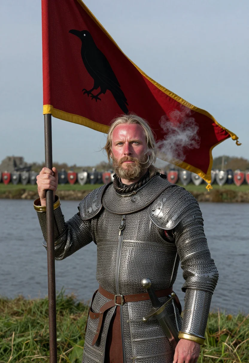 AI harald hardrada sample — portrait of a man, chest-up portrait of a Northern-European