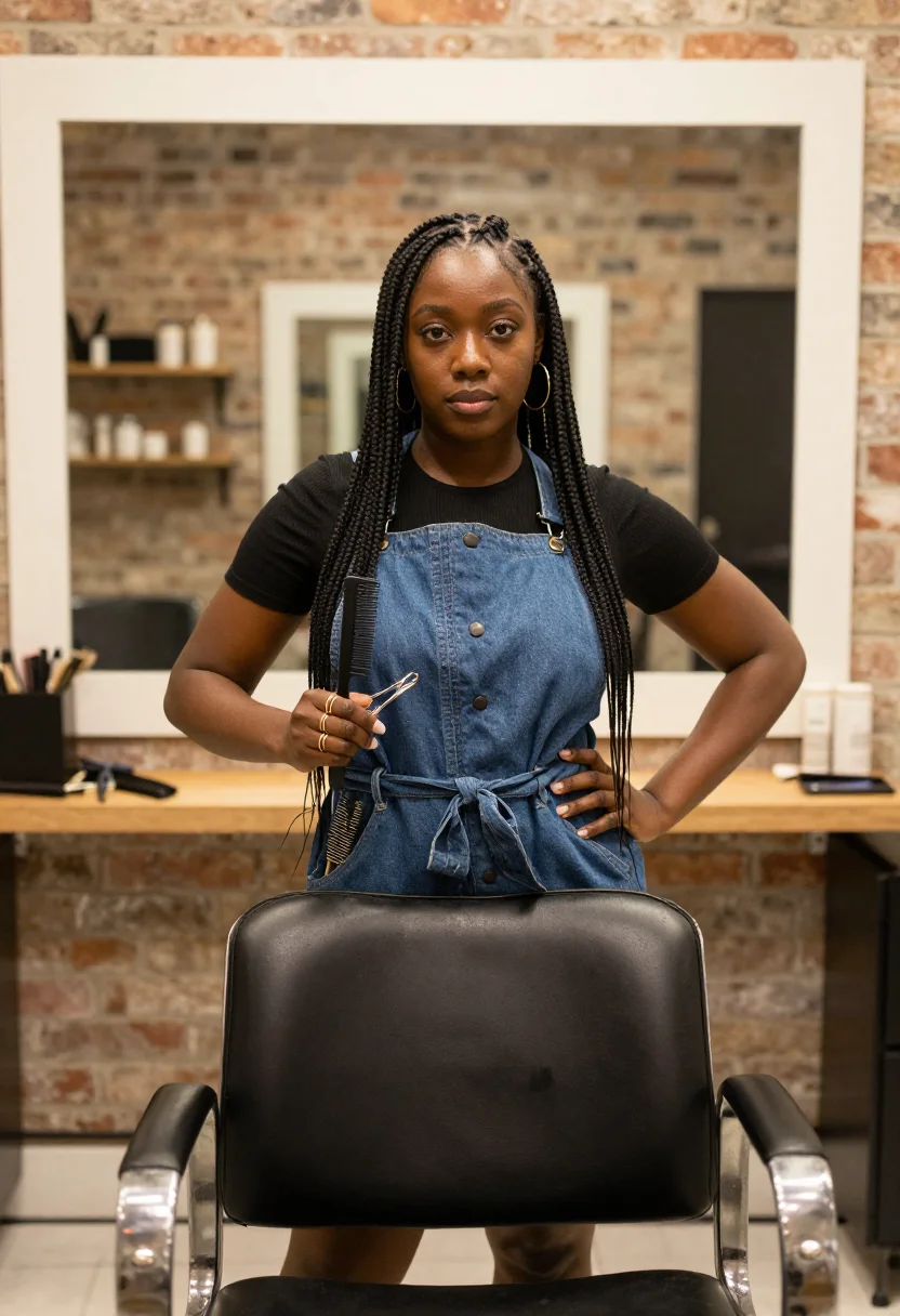Example portrait from the AI Harlem Braids — Free Preview, Train Once