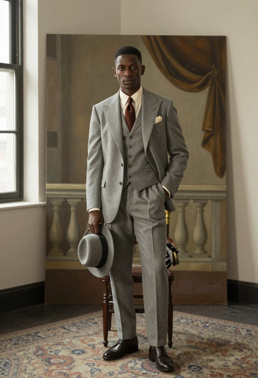 AI harlem renaissance sample — portrait of a man, full-length portrait of an African-Americ
