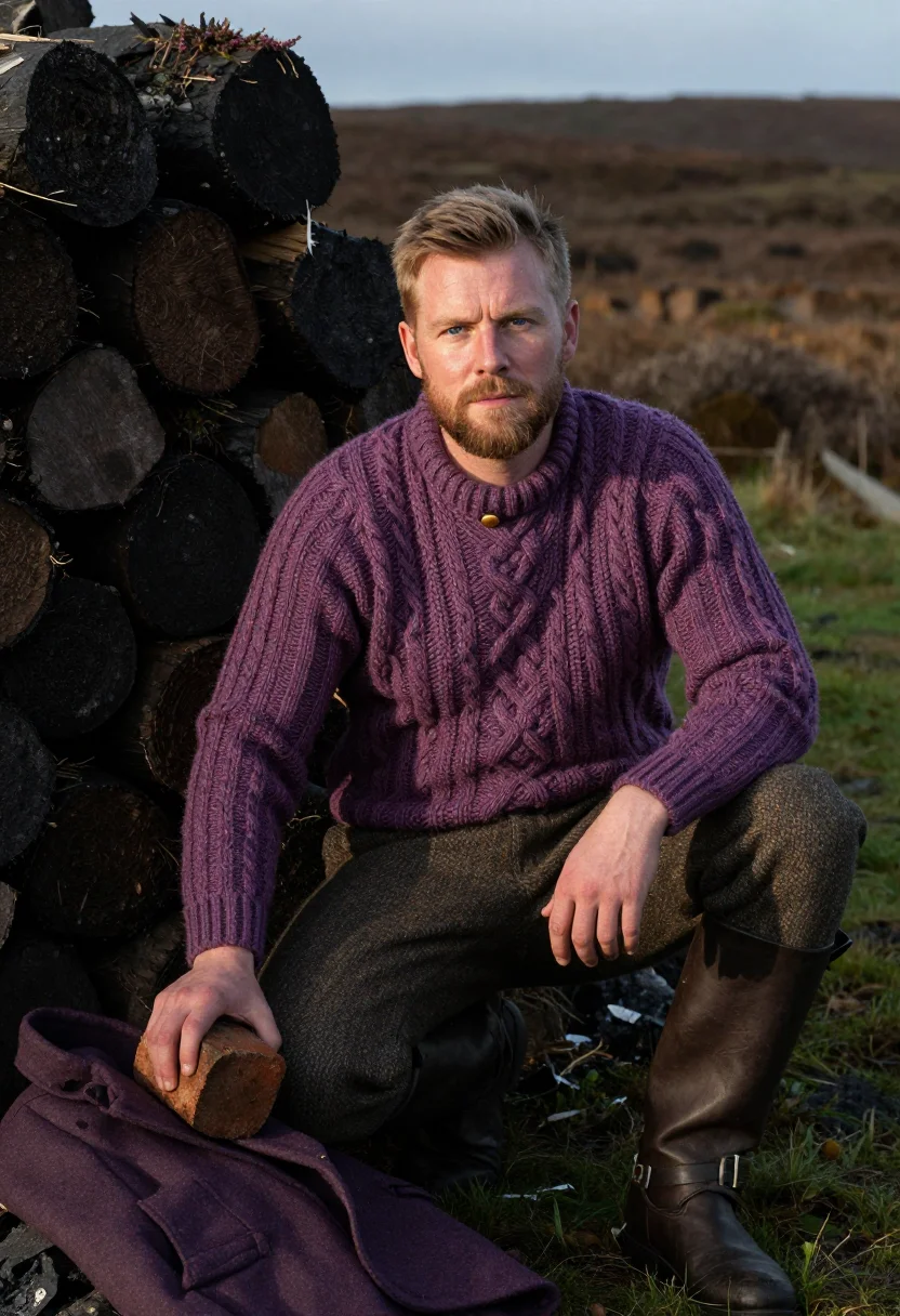 AI harris heather sample — portrait of a man, close three-quarter portrait from the che
