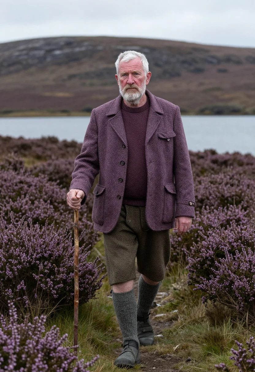 AI harris heather sample — portrait of a man, full-length walking portrait from hip hei