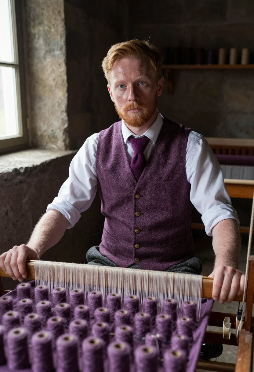 AI harris heather sample — portrait of a man, half-length seated portrait at chest heig