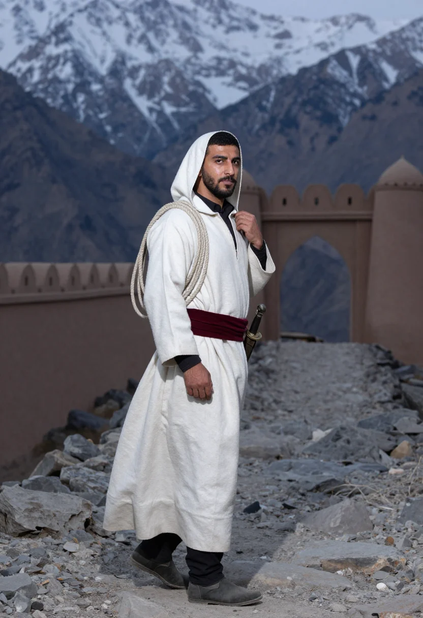 AI hashashin sample — portrait of a man, full-length portrait of a Persian man in