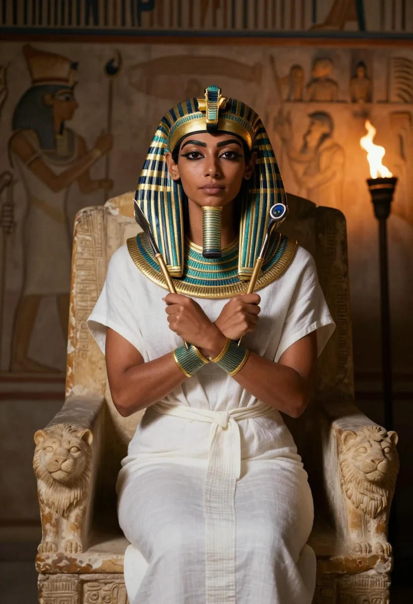 AI hatshepsut sample — portrait of a woman, half-length portrait of an Egyptian wom