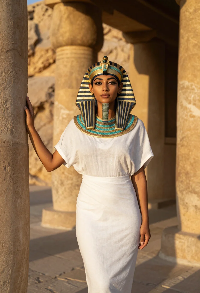 AI hatshepsut sample — portrait of a woman, half-length portrait of an Egyptian wom
