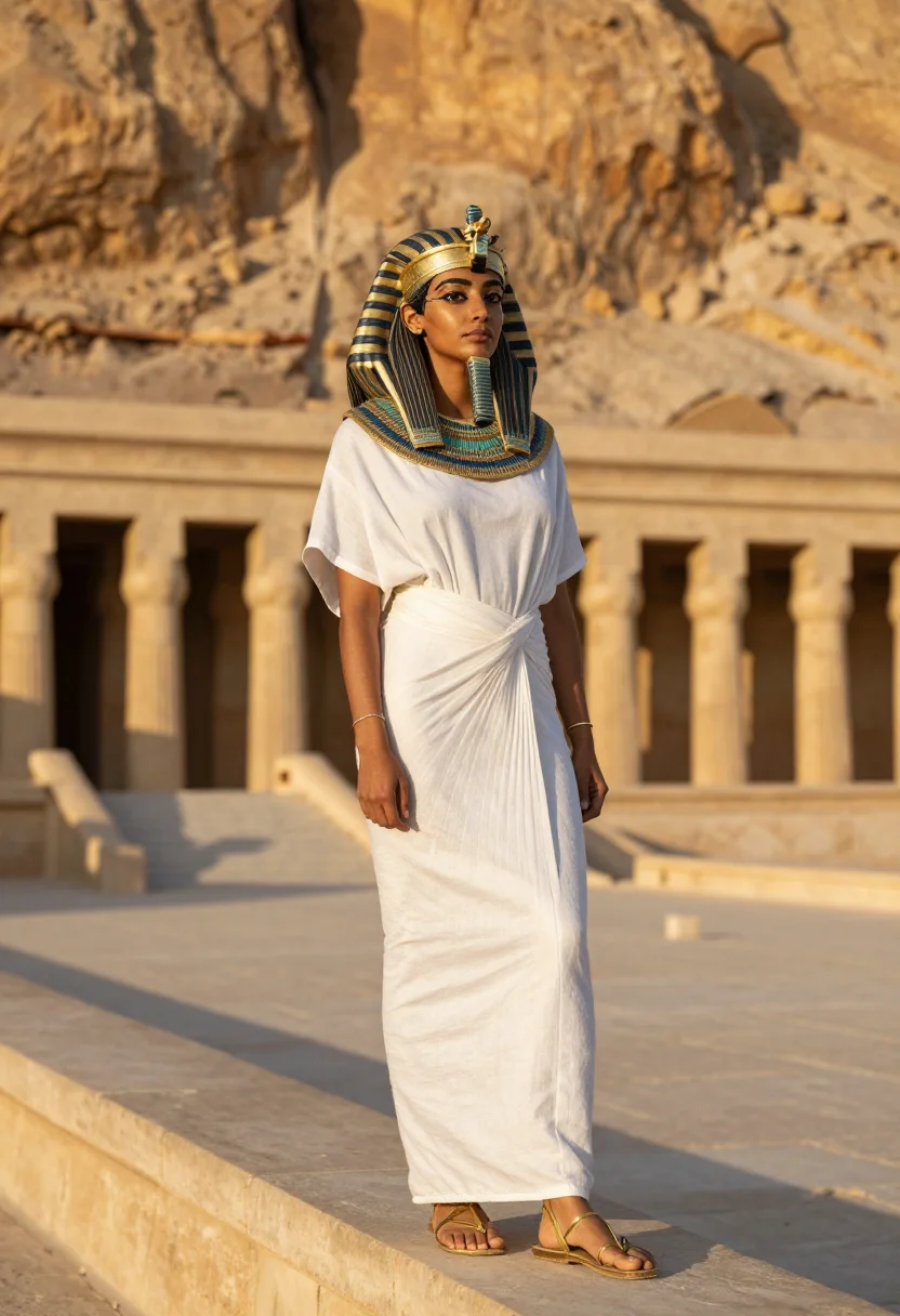 AI hatshepsut sample — portrait of a woman, three-quarter-length portrait of an Egy