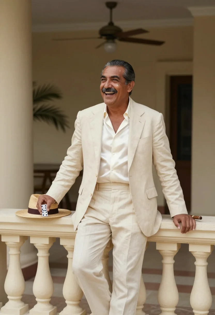 AI havana cream sample — portrait of a man, a three-quarter-length frame, a man in hi