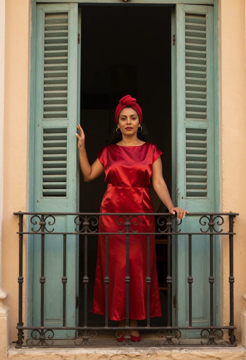 AI havana sample — portrait of a woman, full-length portrait of a Mediterranean