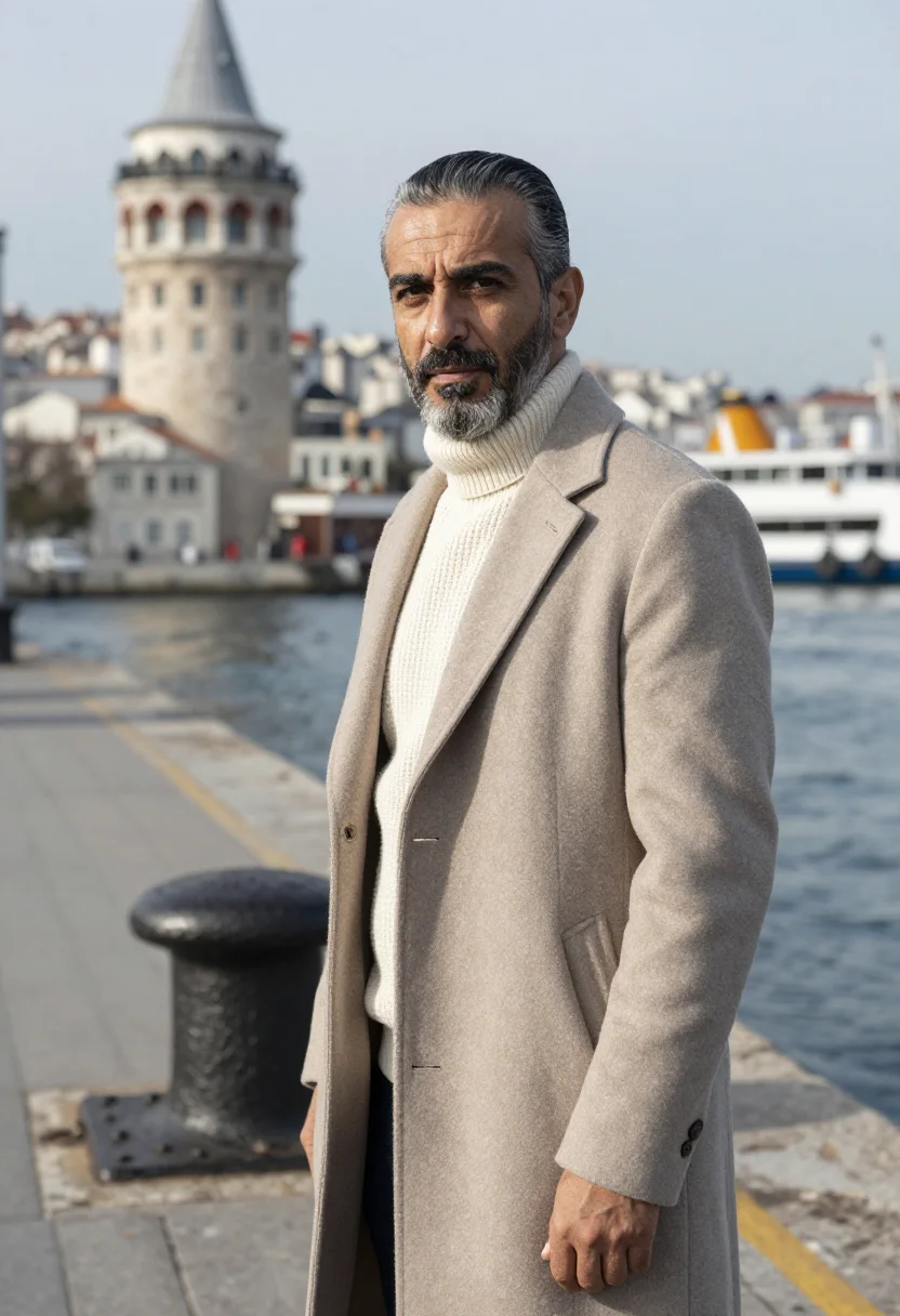 AI haydarpasa shipping executive station stone sample — portrait of a man, a shipping executive in his fifties of Le