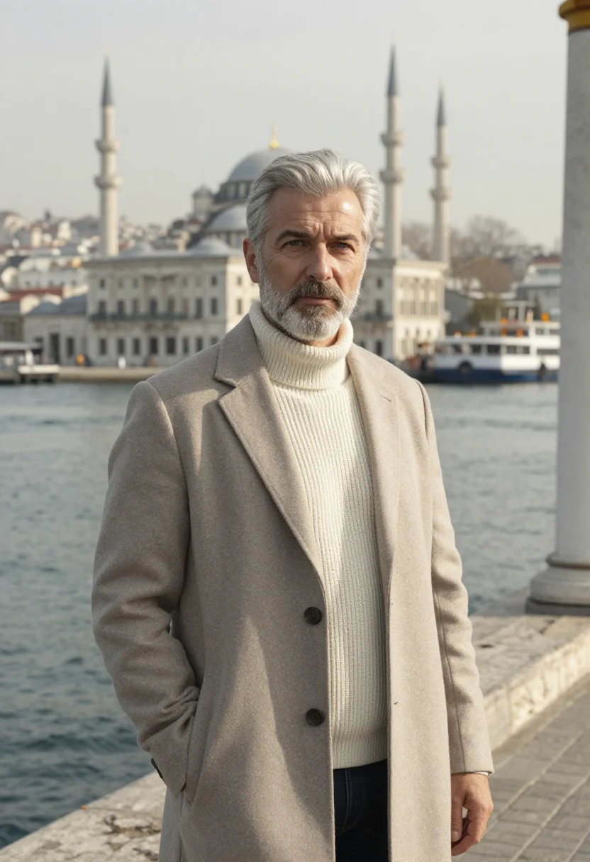 AI haydarpasa shipping executive station stone sample — portrait of a man, a shipping executive in his fifties of Du