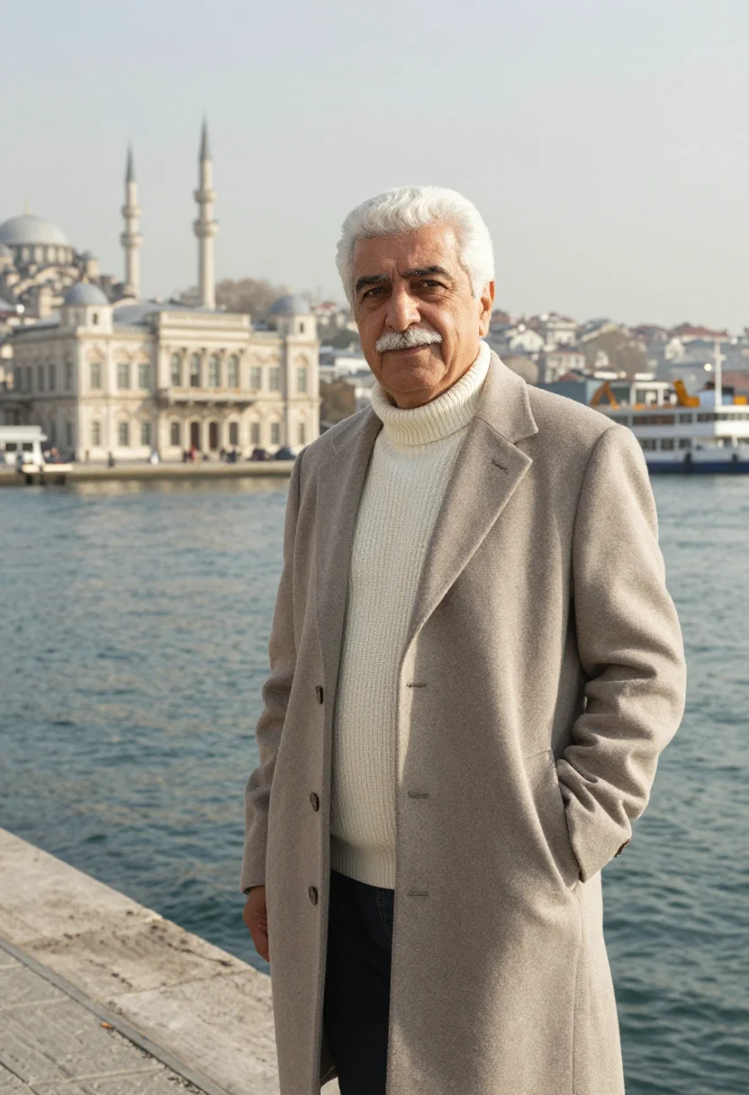 AI haydarpasa shipping executive station stone sample — portrait of a man, a shipping executive in his sixties of Tu
