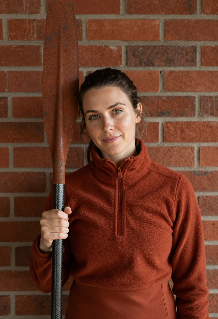 AI head of the charles october rust sample — portrait of a woman, framed half-length, cropped at the hip,