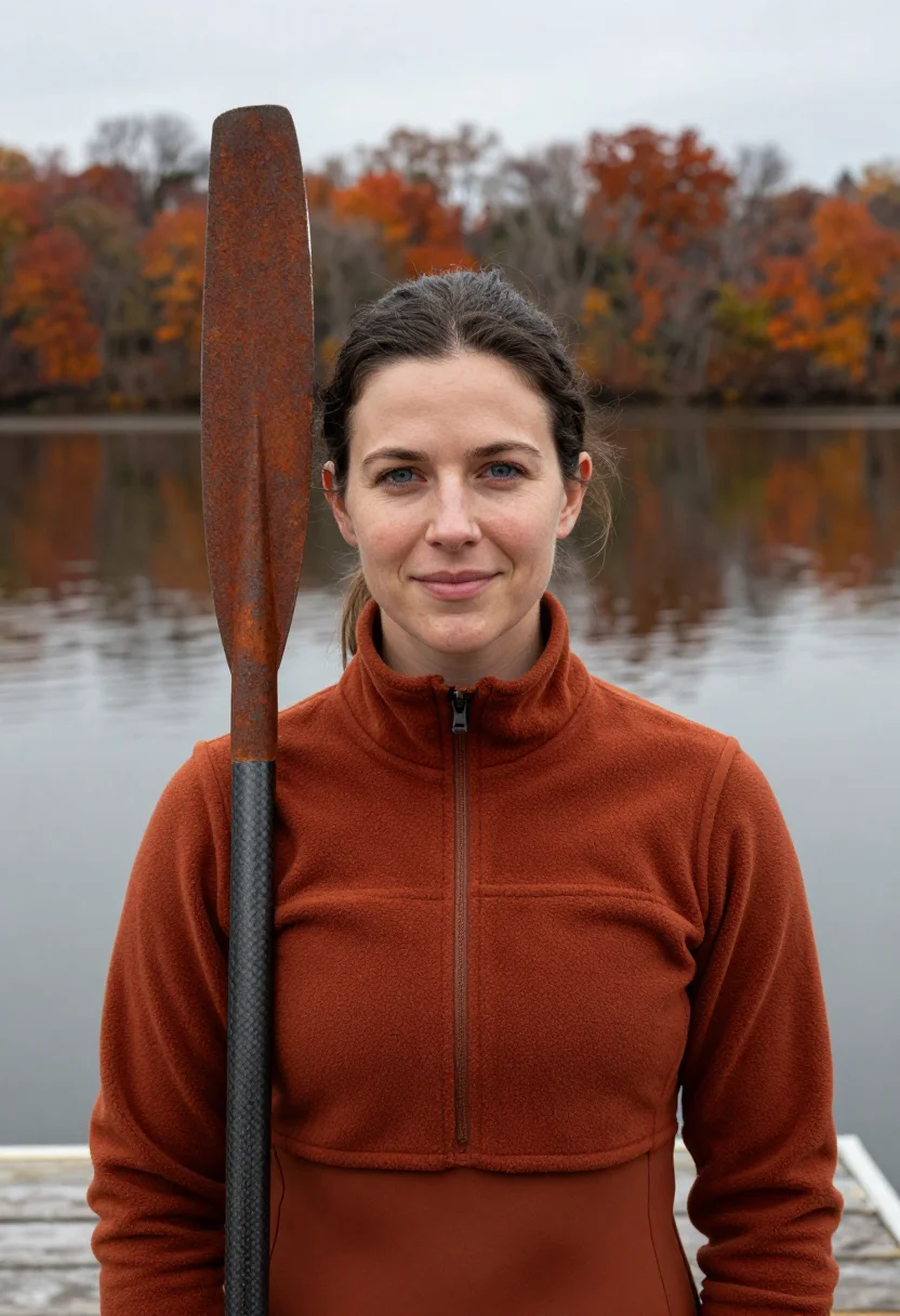 AI head of the charles october rust sample — portrait of a woman, framed tight, head and shoulders, the b