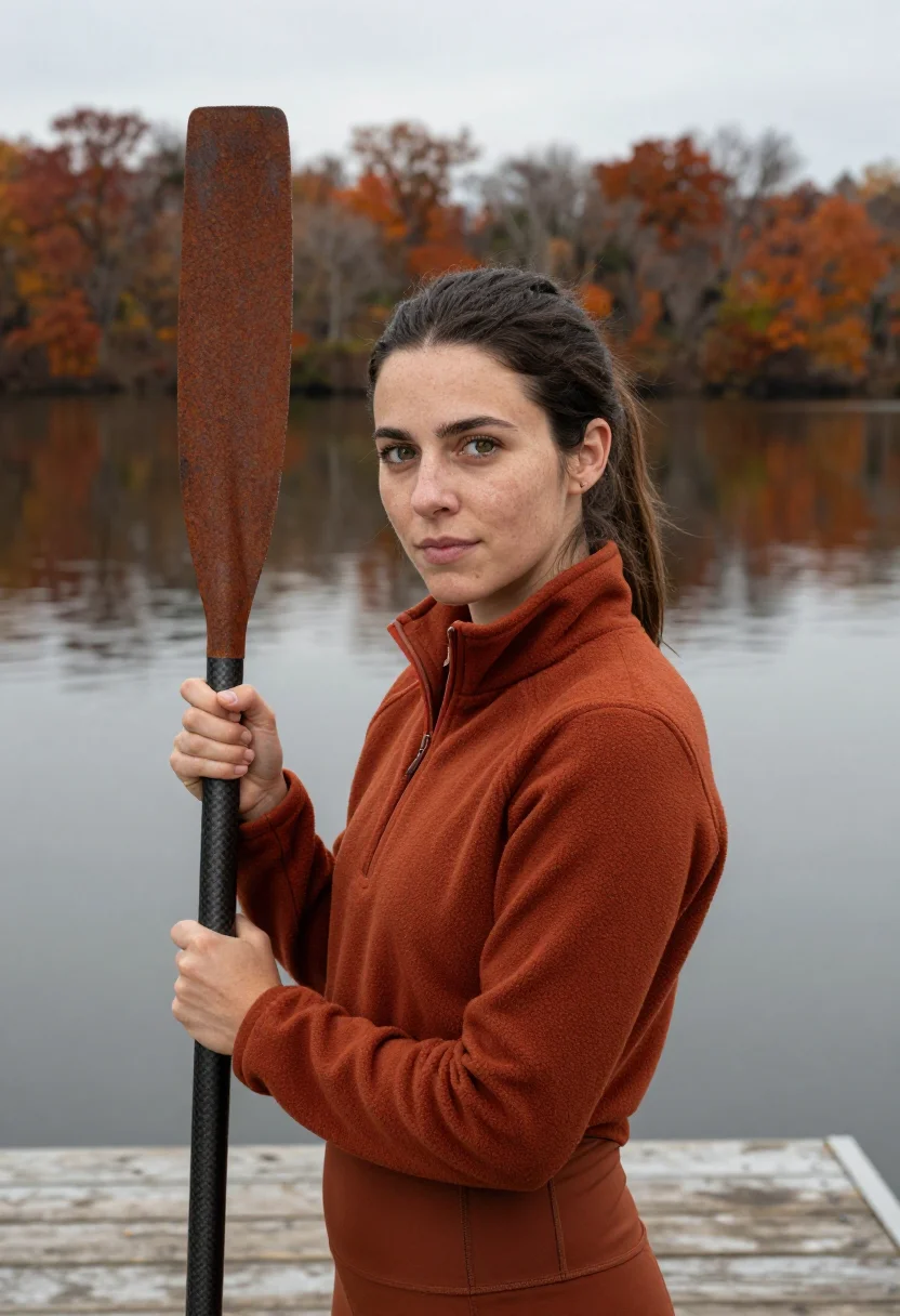AI head of the charles october rust sample — portrait of a woman, framed chest-up, cropped at the ribs, t