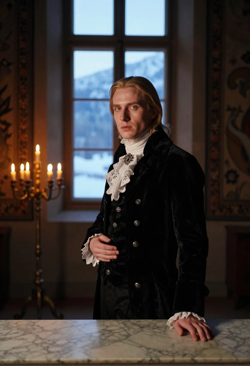 AI helmut berger sample — portrait of a man, three-quarter-length portrait of a Wester