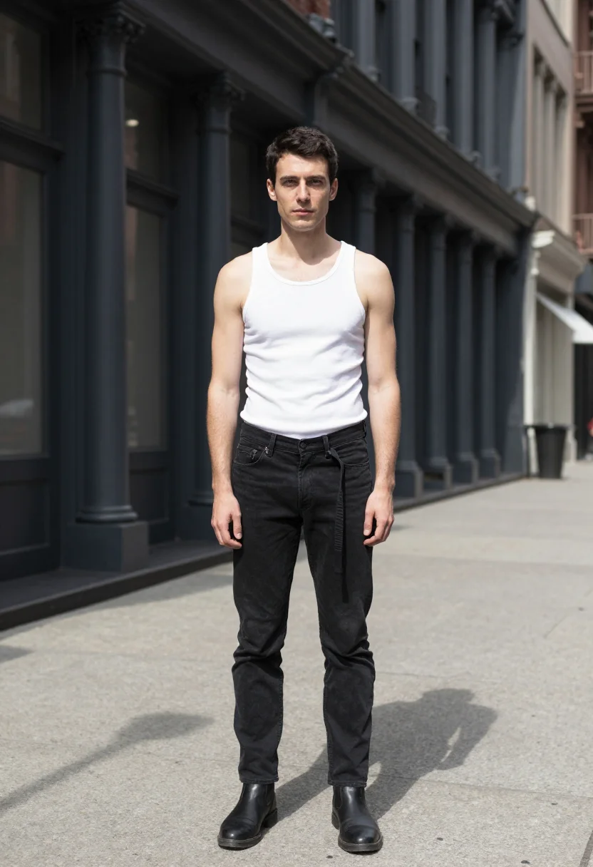 Example portrait from the AI Helmut Lang — Free Preview, Train Once
