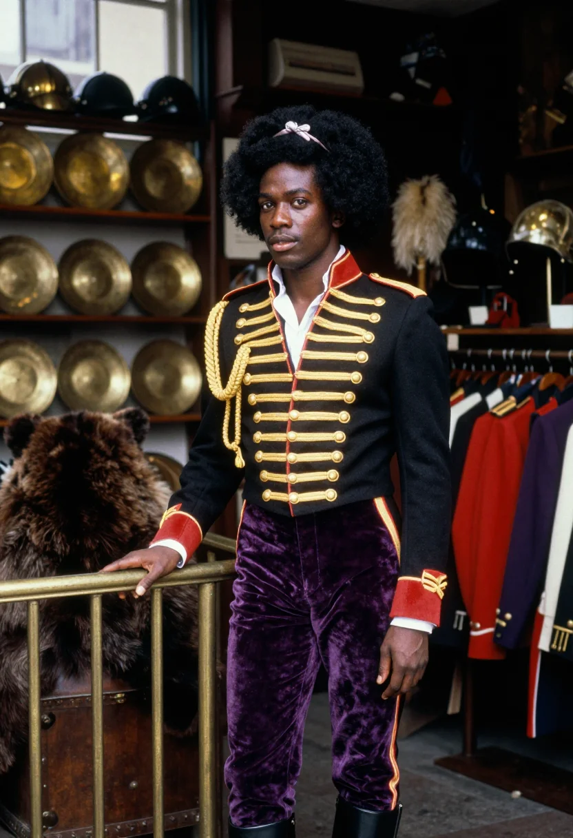 AI hendrix sample — portrait of a man, three-quarter-length portrait of a Black