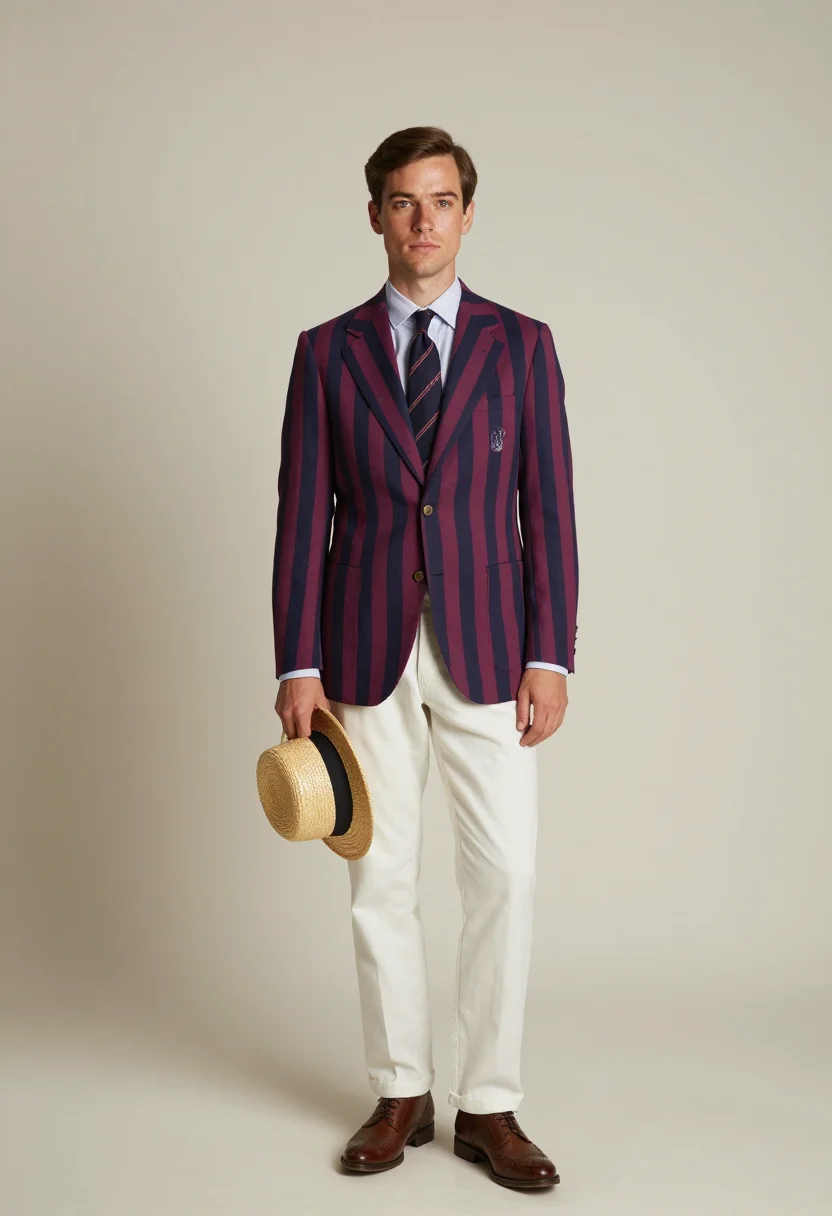 AI henley blazer sample — portrait of a man, full-length portrait of a Western-Europea