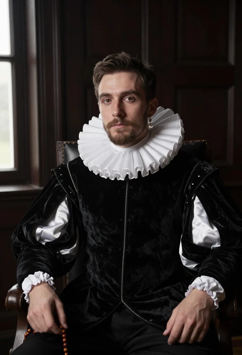 AI henri iii mignons sample — portrait of a man, close chest-up portrait of a Western-Euro