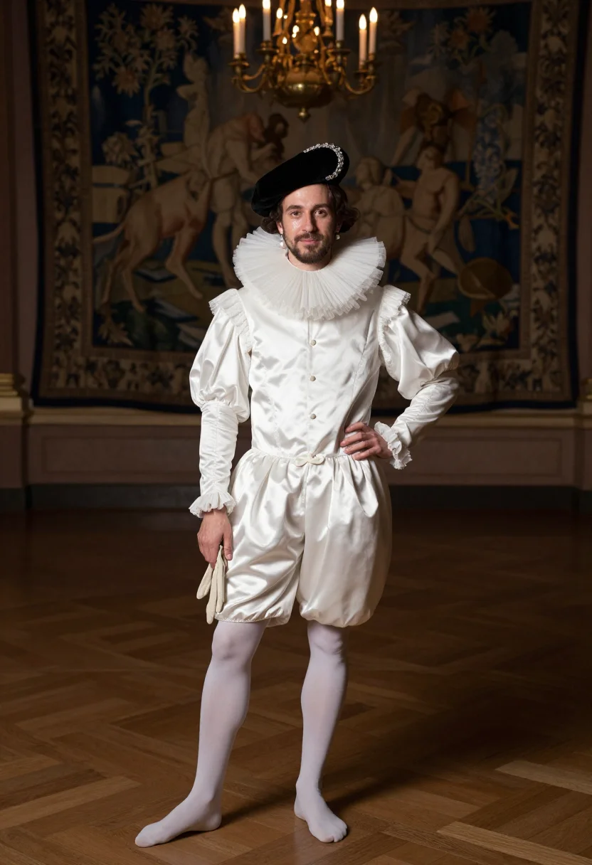 AI henri iii mignons sample — portrait of a man, full-length portrait of a Western-Europea