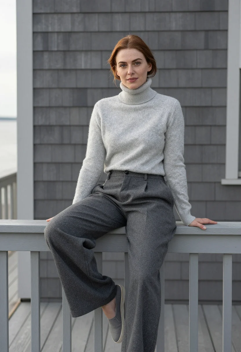 AI hepburn fenwick actress sound grey sample — portrait of a woman, in her early thirties, with fair freckl