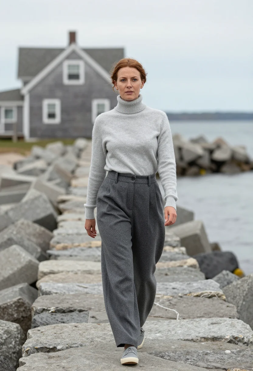 AI hepburn fenwick actress sound grey sample — portrait of a woman, in her early thirties, with fair freckl