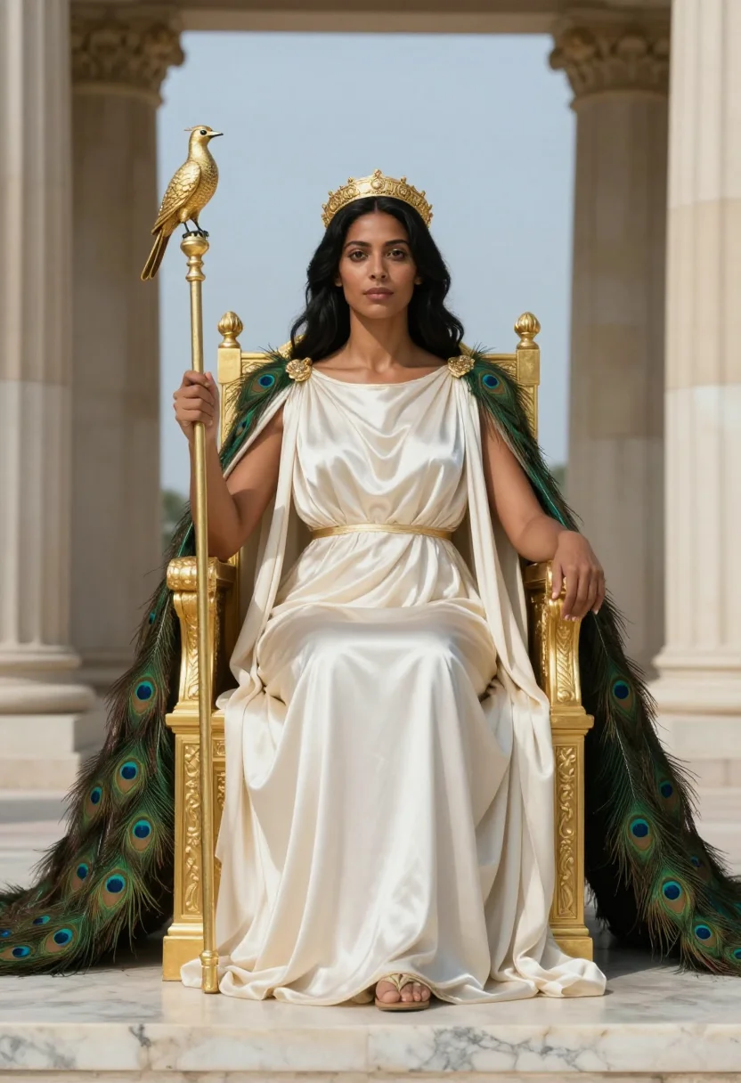 AI hera sample — portrait of a woman, half-length portrait of a Mediterranean