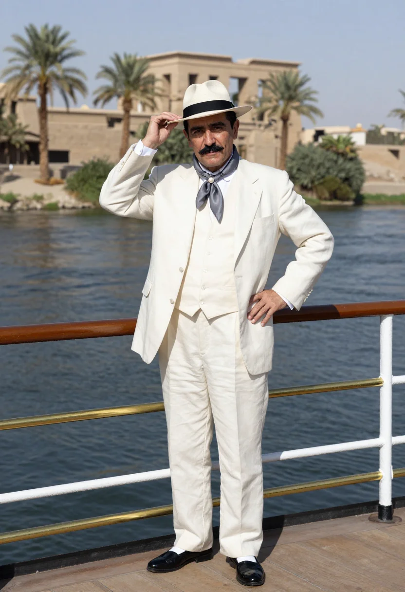 AI hercule poirot sample — portrait of a man, three-quarter-length portrait of a Belgia