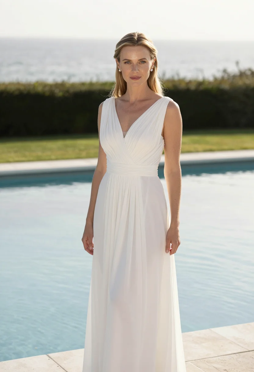 AI high society newport white sample — portrait of a woman, a Western European woman in her late tw