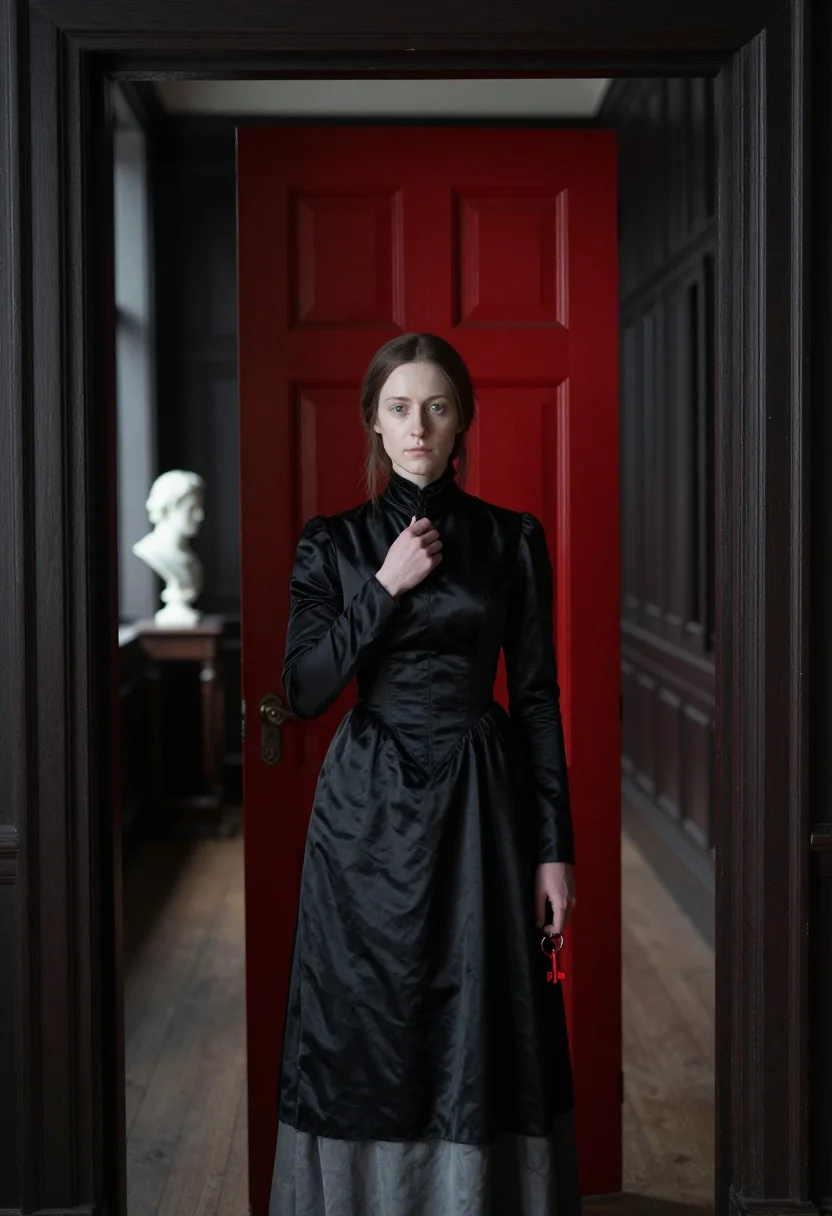 AI hill house sample — portrait of a woman, half-length frontal portrait of a Weste